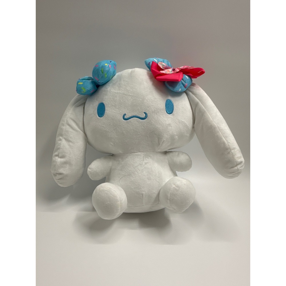 Sanrio Cinnamoroll Plush Backpack Hello Kitty Cafe Blue Sprinkles Bows- 118976